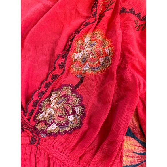 Free People Cora Embroidered Mini Dress Size Small - Picture 6 of 10